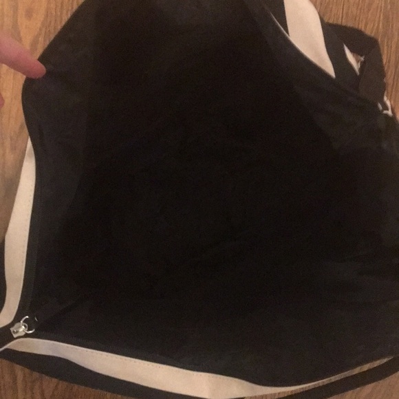 Victoria’s Secret Weekender Tote Bag Canvas Pink Black Striped - Picture 5 of 5